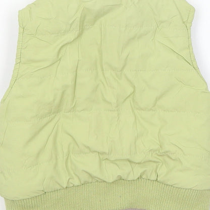 Brand and care label for Adams Baby Green Gilet Coat, size 3-6, Months