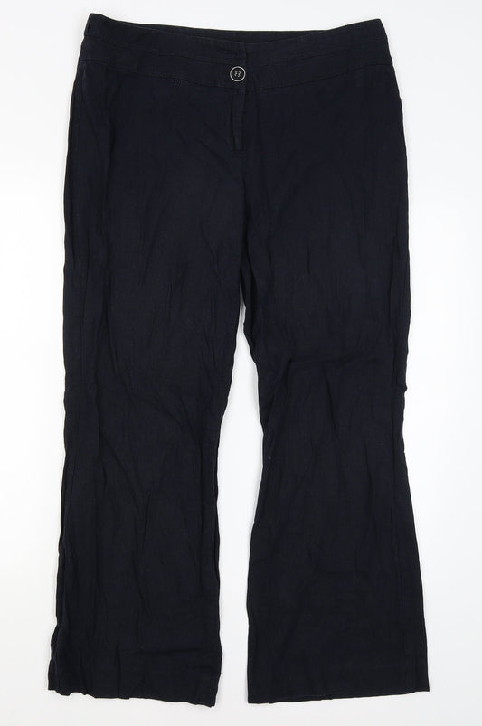 Collection Womens Blue   Trousers  Size 14 L28.5 in