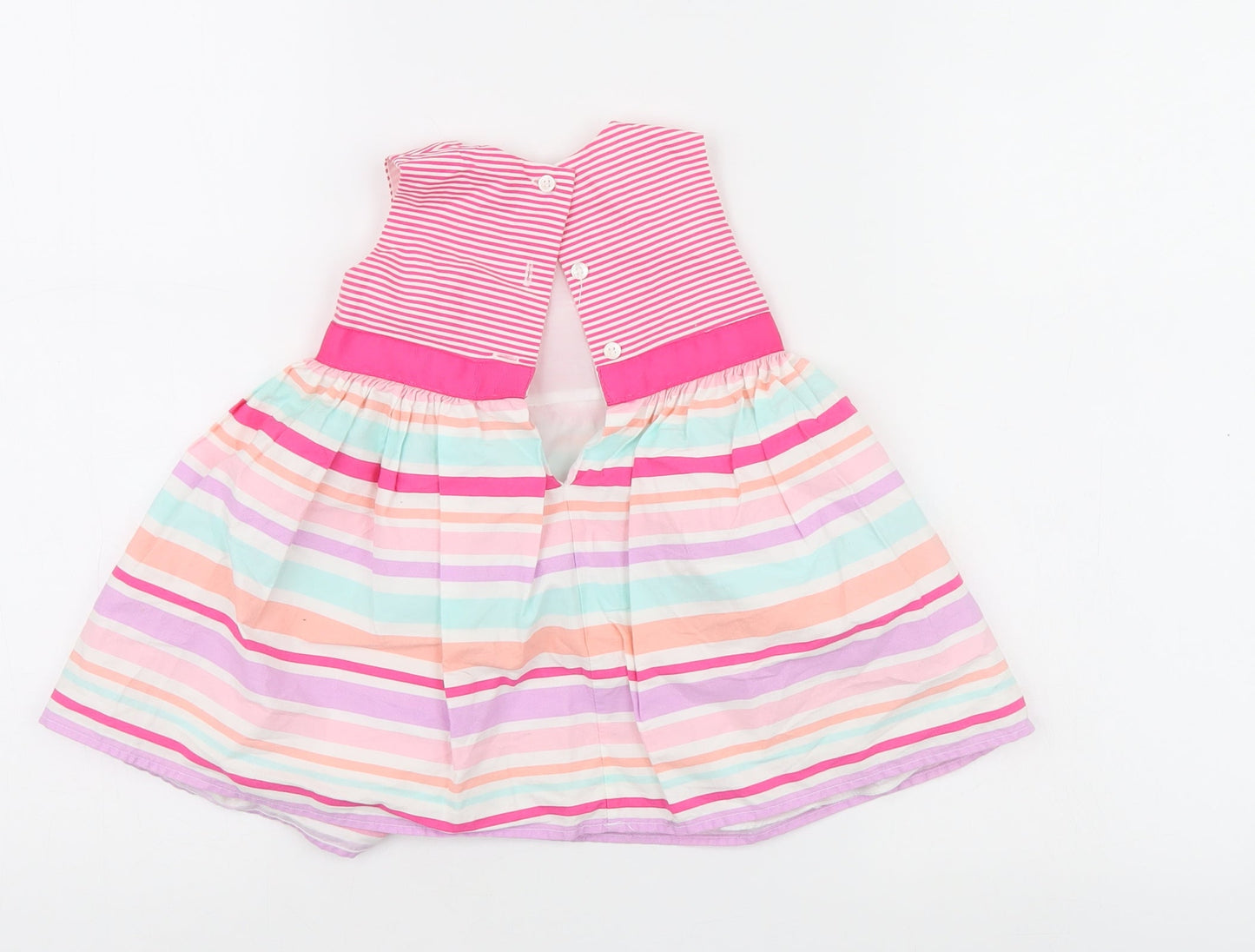 George Girls Ivory Striped  Tank Dress  Size 3-6 Months