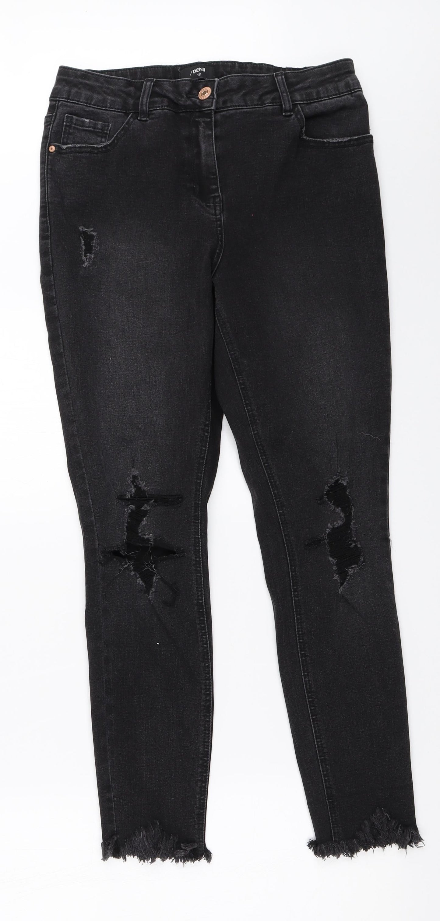 Matalan Womens Black   Skinny Jeans Size 12 L26 in