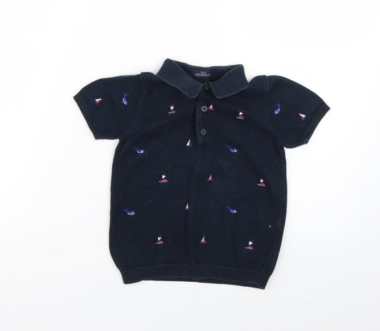 NEXT Boys Blue Geometric  Basic Polo Size 2 Years