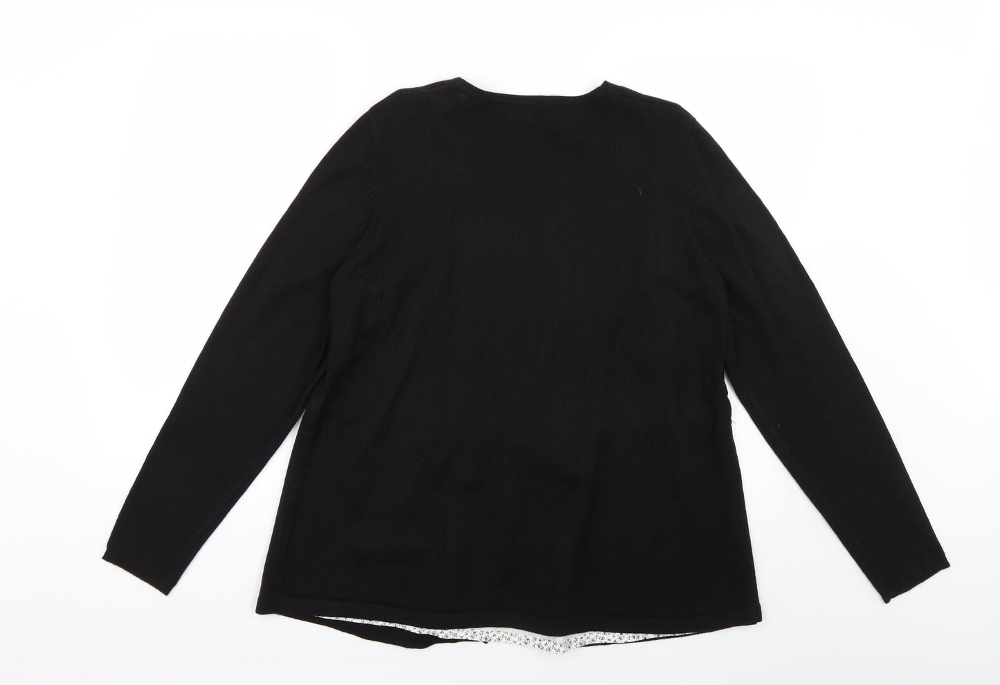 TRUE Womens Black   Pullover Jumper Size 18