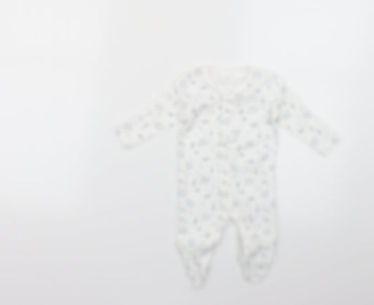 Matalan Baby White Geometric  Babygrow One-Piece Size Newborn
