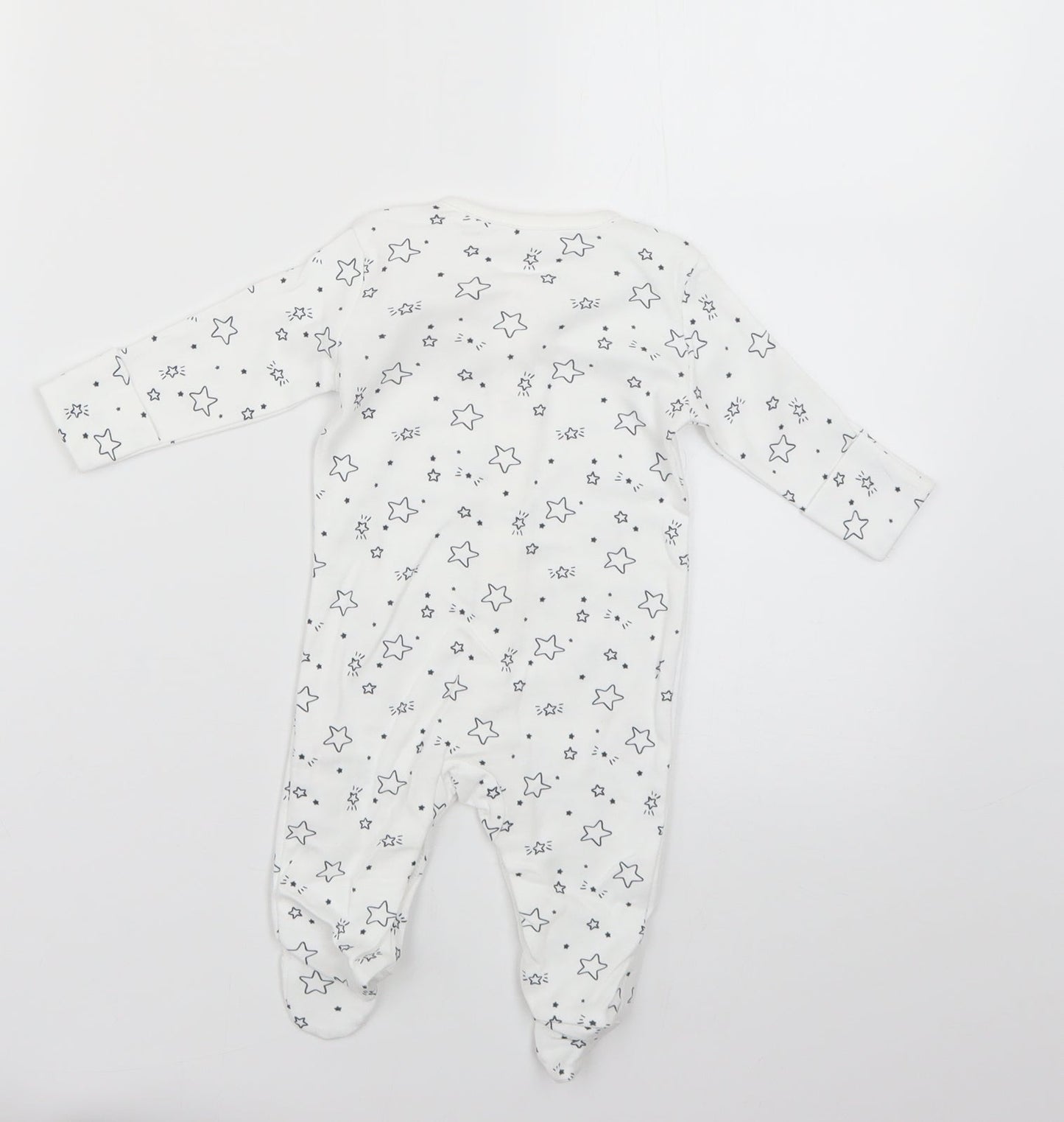 Matalan Baby White Geometric  Babygrow One-Piece Size Newborn
