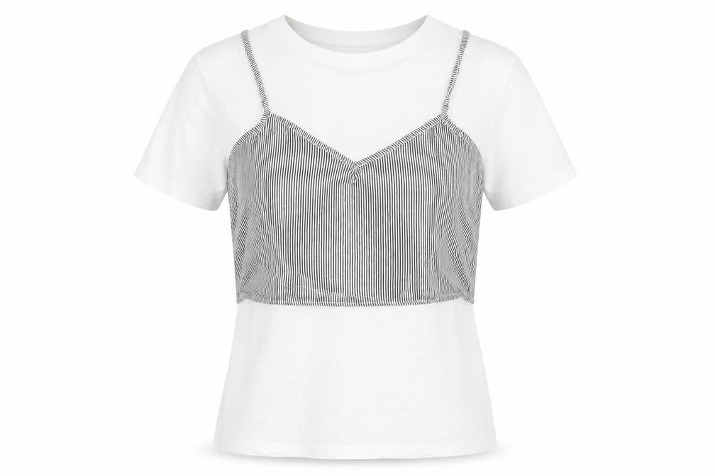 Dear is only Womens White   Basic T-Shirt Size S