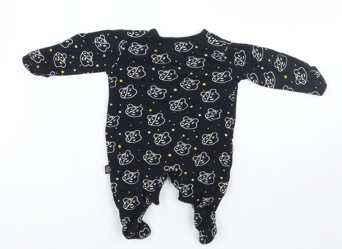George Baby Black Geometric  Babygrow One-Piece Size Newborn  - children in need