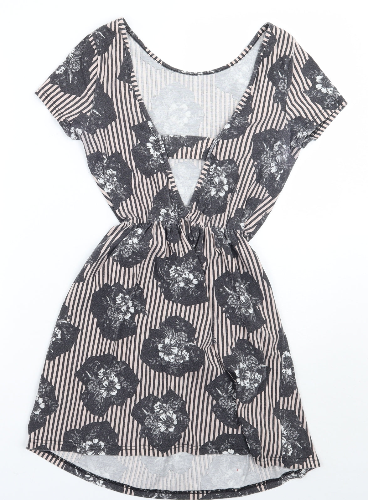 Topshop Womens Beige Floral  A-Line  Size 6