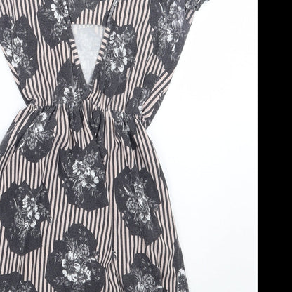 Preloved Topshop Womens Beige Floral  A-Line  Size 6 - Label