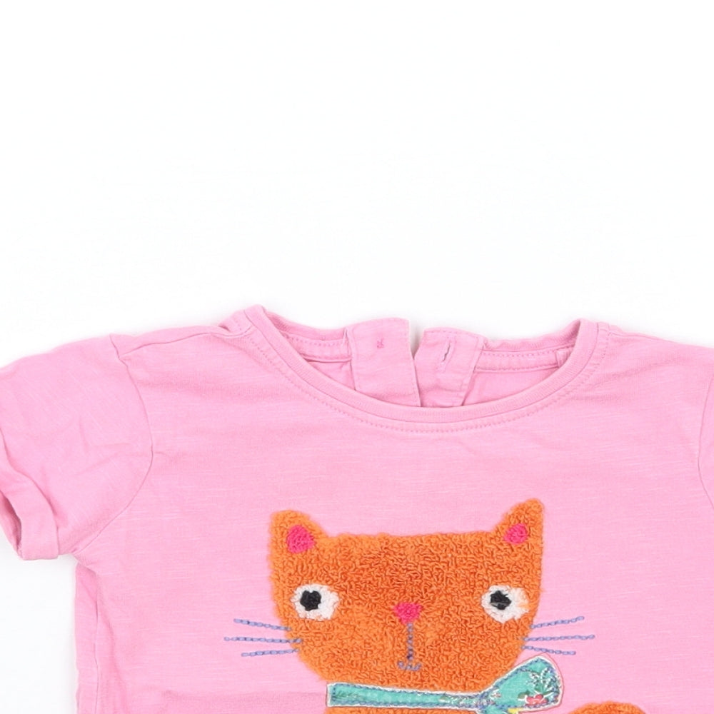 NEXT Girls Pink   Basic T-Shirt Size 6-9 Months