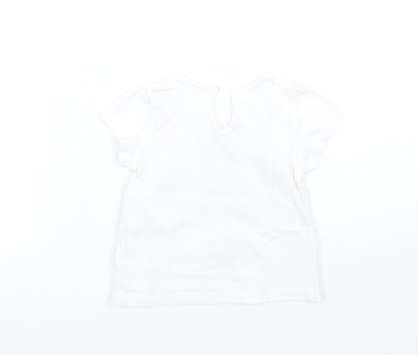 Matalan Girls White   Basic T-Shirt Size 6-9 Months