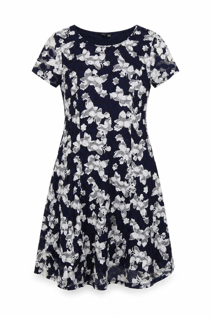 izabel Womens Blue Floral  A-Line  Size 10