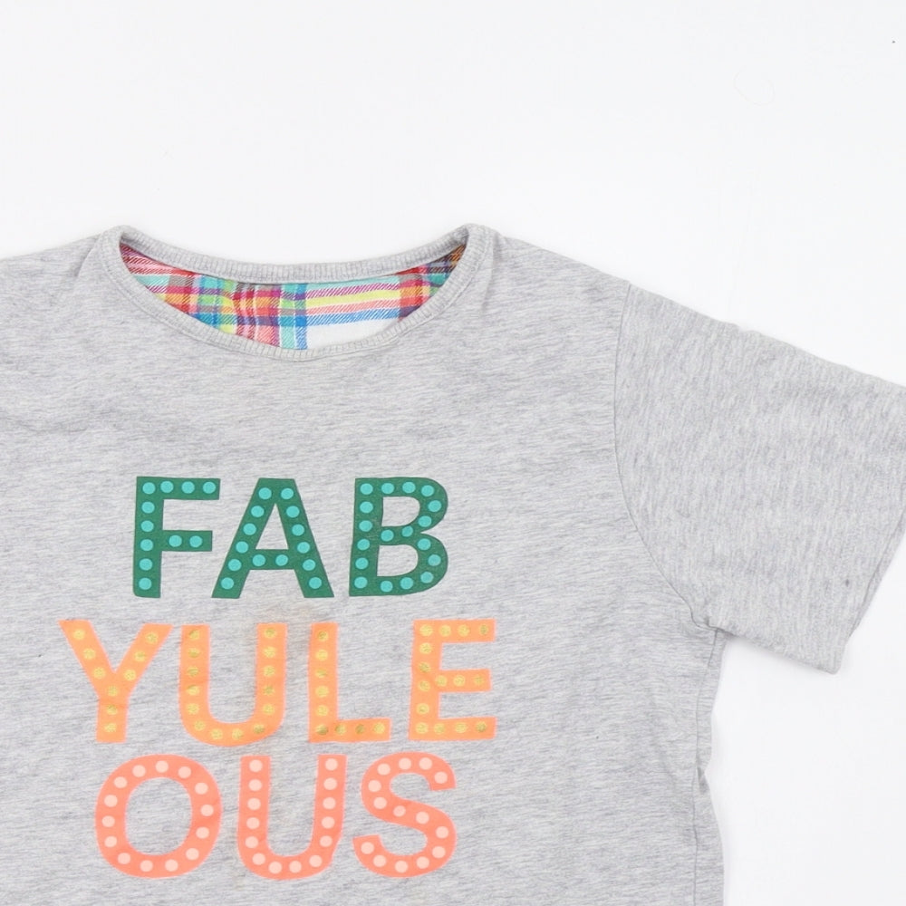 Matalan Boys Grey   Basic T-Shirt Size 8 Years
