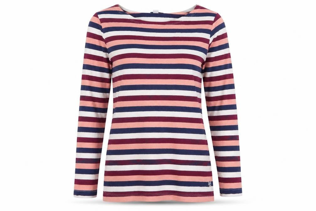Crew Clothing Womens Pink Striped  Pullover Sweatshirt Size 8