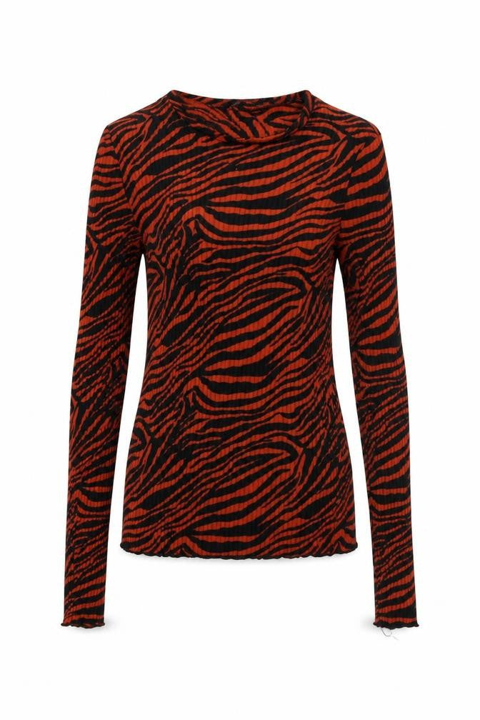 Primark Womens Brown Animal Print  Basic Blouse Size XS