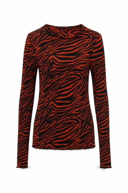 Primark Womens Brown Animal Print  Basic Blouse Size XS