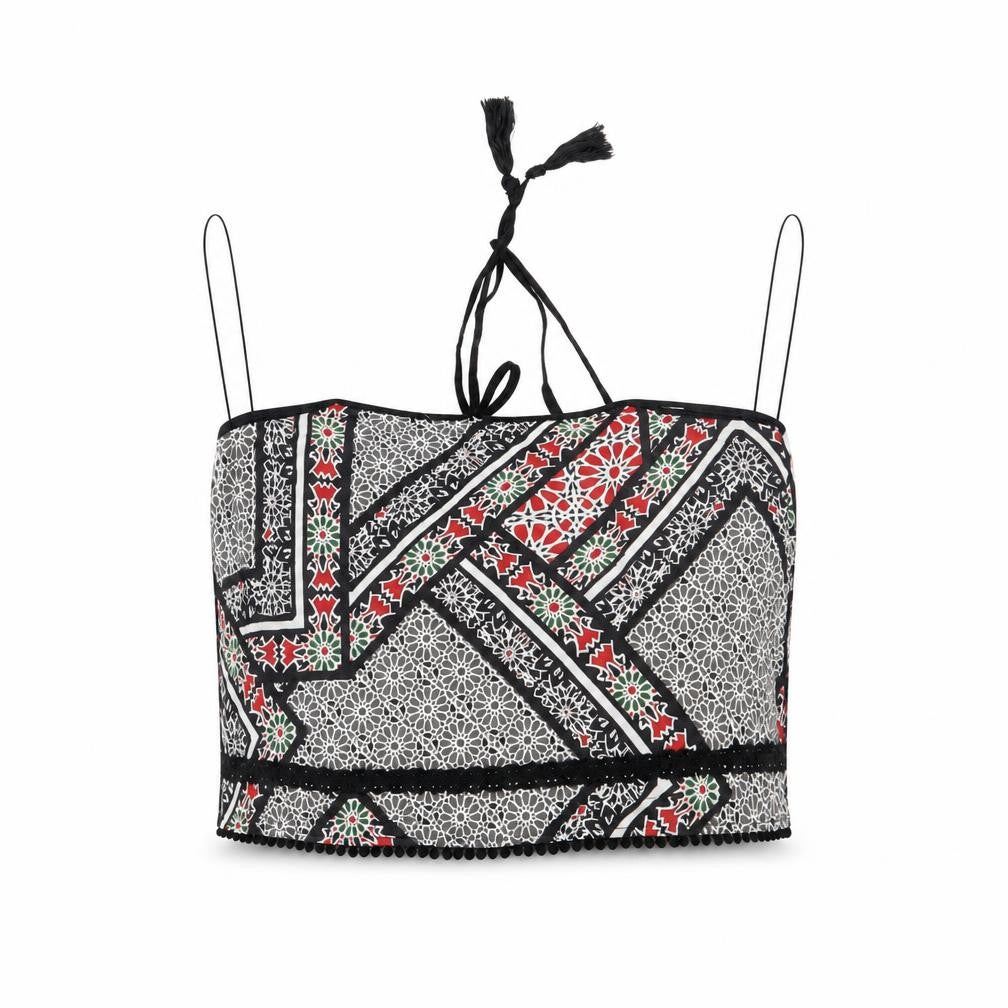 River Island Womens Multicoloured Geometric  Cropped Tank Size 14