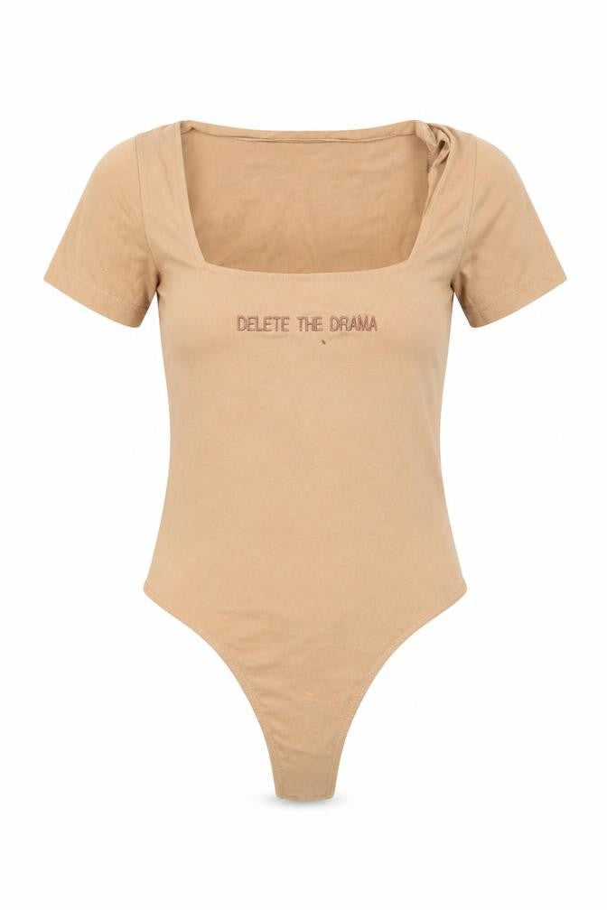 I SAW IT FIRST Womens Beige   Bodysuit One-Piece Size 8