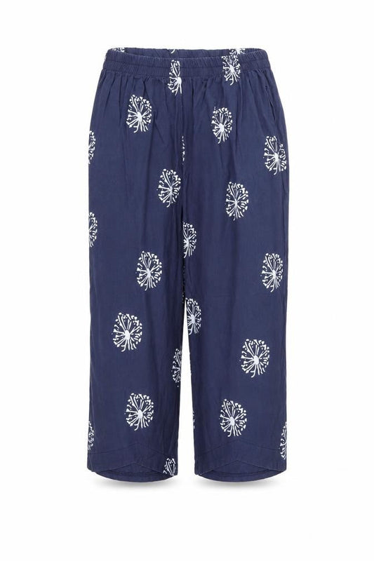 Preworn Womens Blue Floral  Trousers   L22 in