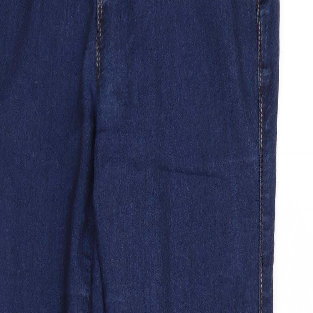 Close-up detail of Denim Co girls’ blue jegging jeans, size 6, years