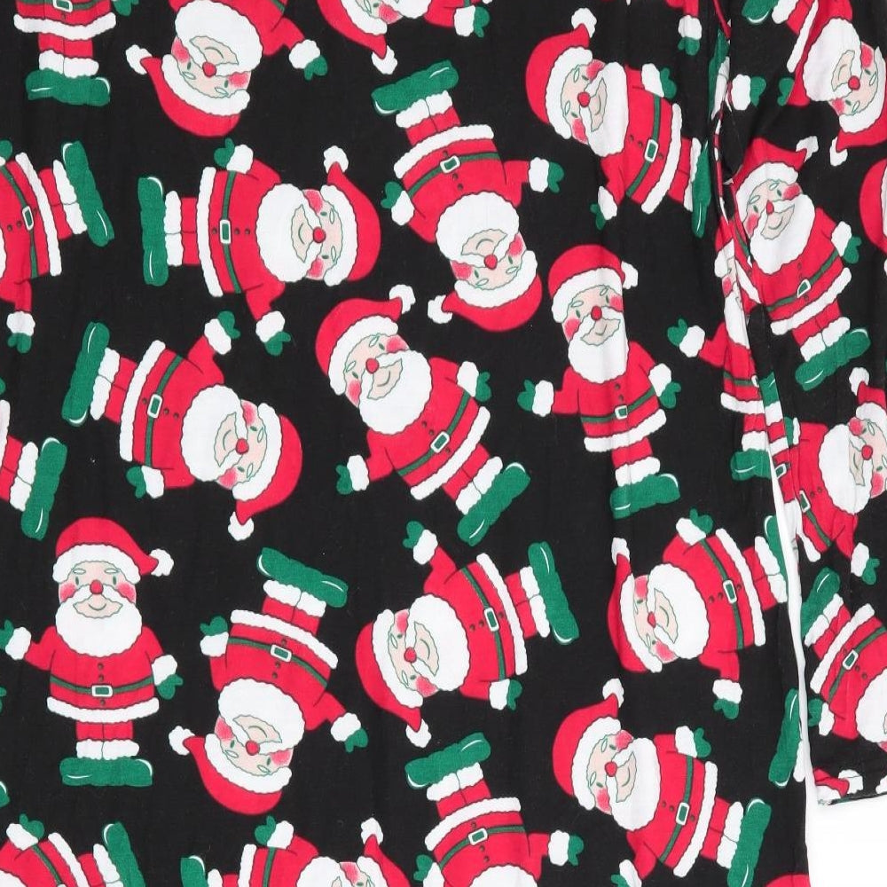 Brezz Womens Black    Nightshirt   - Santa Print
