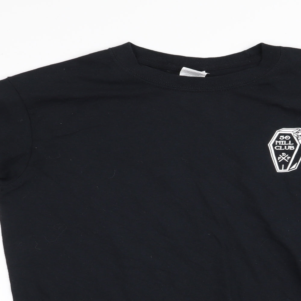 Gildan Mens Black    T-Shirt Size S  - 50 Mill Club