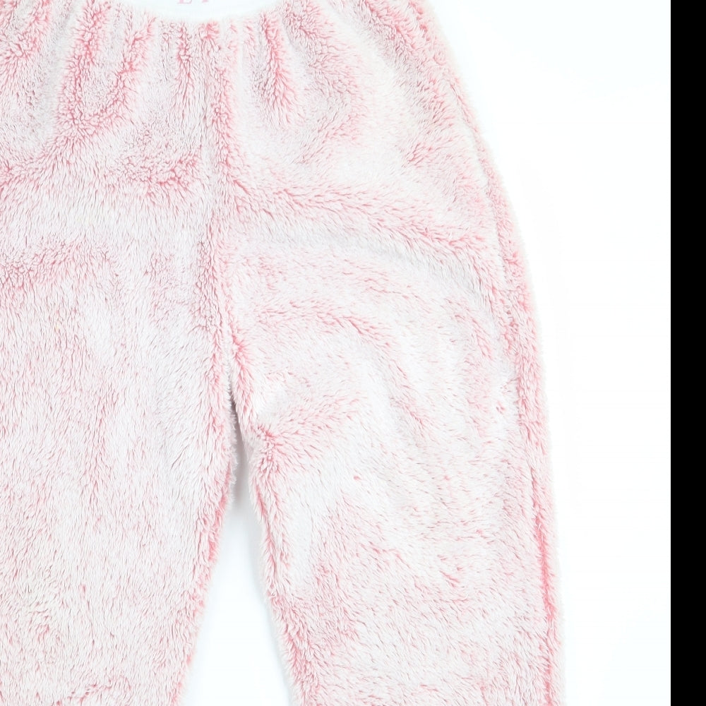 Lipsy London Girls Pink Solid   Pyjama Pants Size 9-10 Years  - Fluffy Pyjama pants
