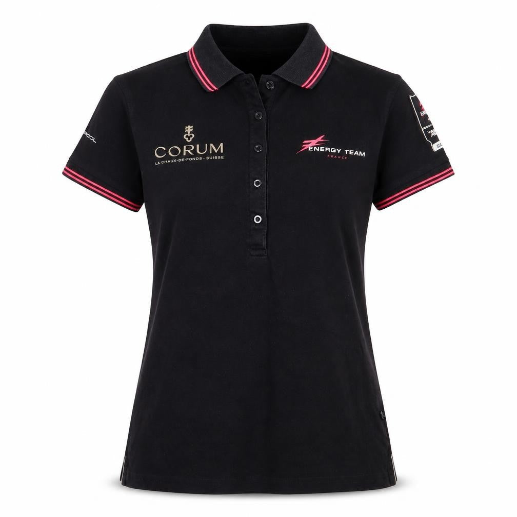 Marine Pool Womens Black   Basic Polo Size S  - Energy Team France