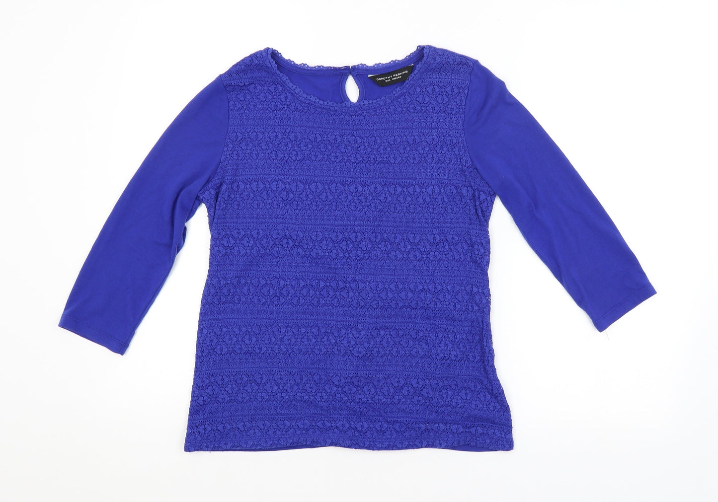 Dorothy Perkins Womens Blue Argyle/Diamond  Basic Blouse Size 12