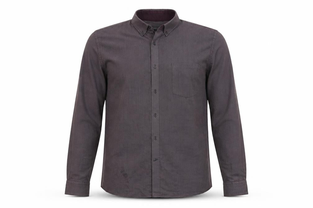 Red Herring Mens Purple Check   Button-Up Size L