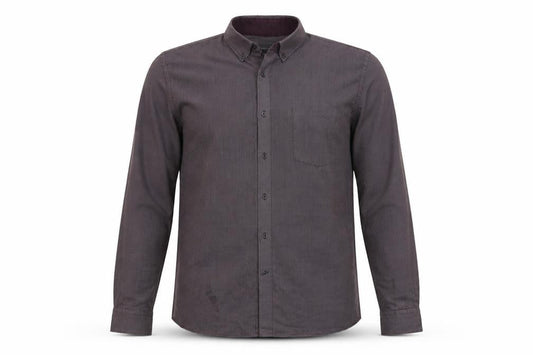 Red Herring Mens Purple Check   Button-Up Size L