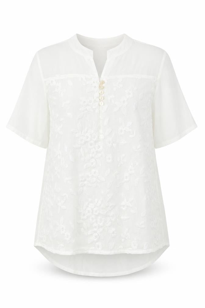 Preworn Womens White   Basic Blouse Size L