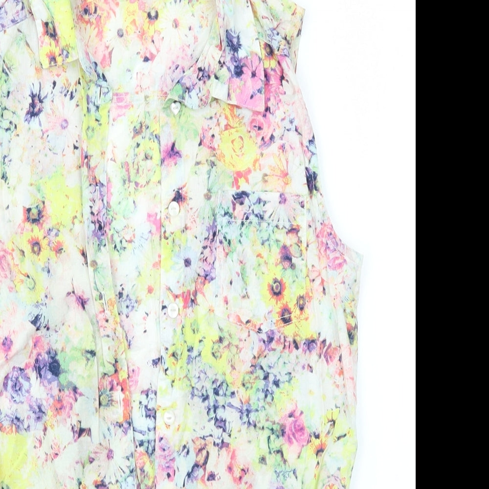 H&M Girls Multicoloured Floral  Basic Blouse Size 12-13 Years