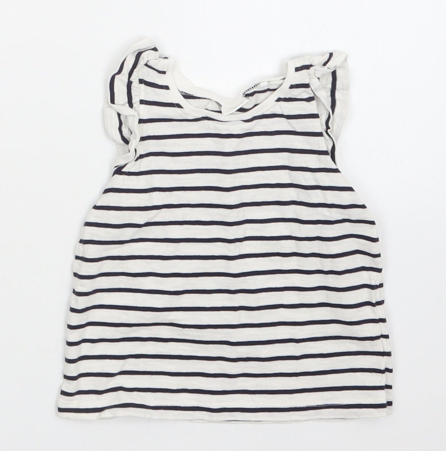NEXT Girls Multicoloured Striped  Basic T-Shirt Size 24 Months