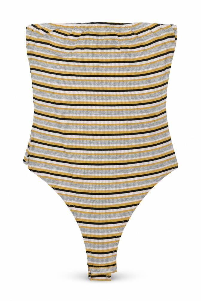 PRETTYLITTLETHING Womens Multicoloured Striped  Bodysuit One-Piece Size 8