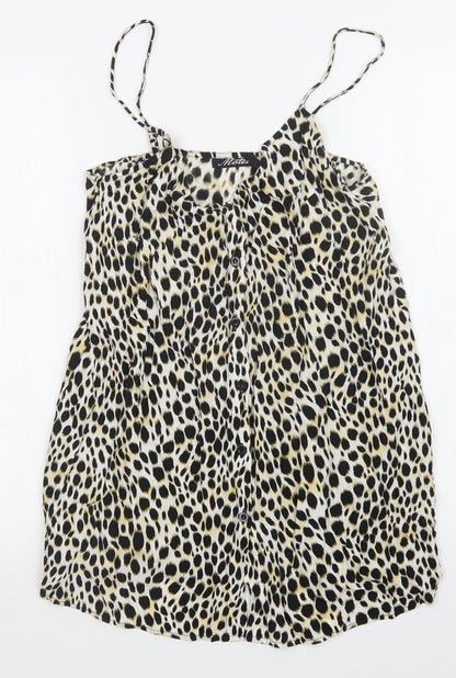 Motel Rocks Womens Multicoloured Animal Print  Basic Tank Size S