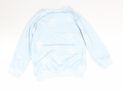 Preloved NEXT Girls Blue   Pullover Sweatshirt Size 7 Years  - Minions Christmas - Back