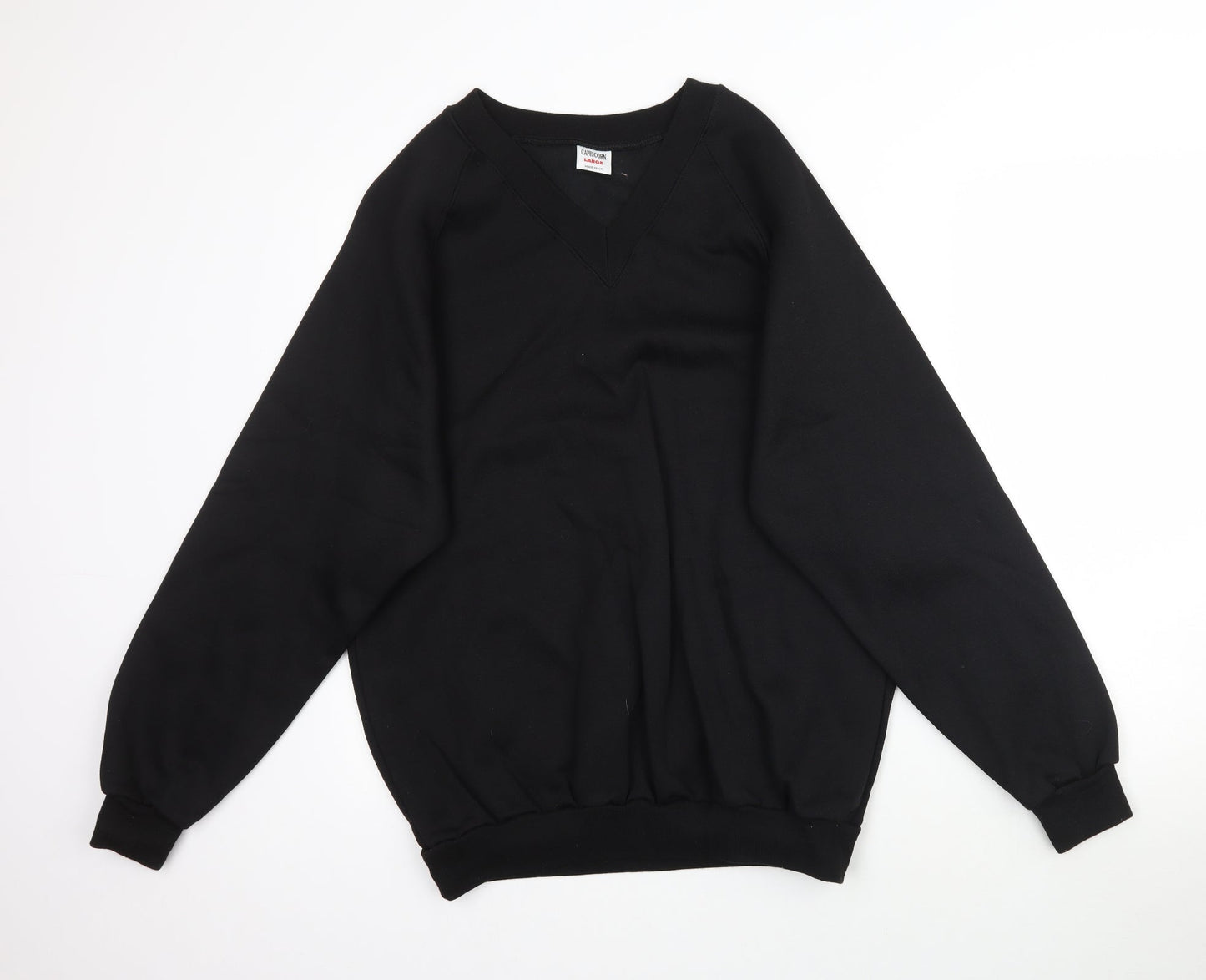 Capricorn Mens Black  Fleece Pullover Sweatshirt Size L
