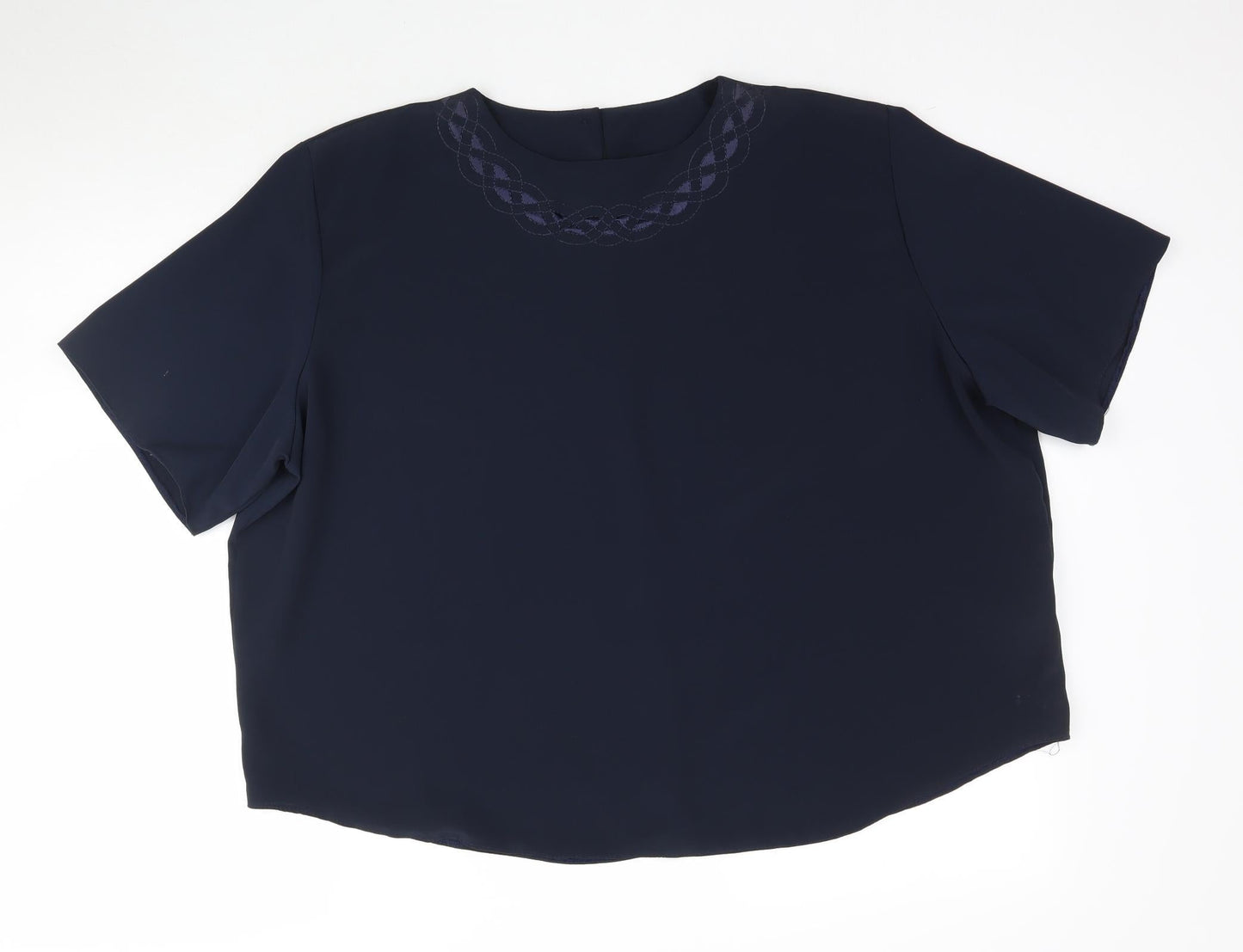 Preowrn Womens Blue   Basic Blouse Size 24