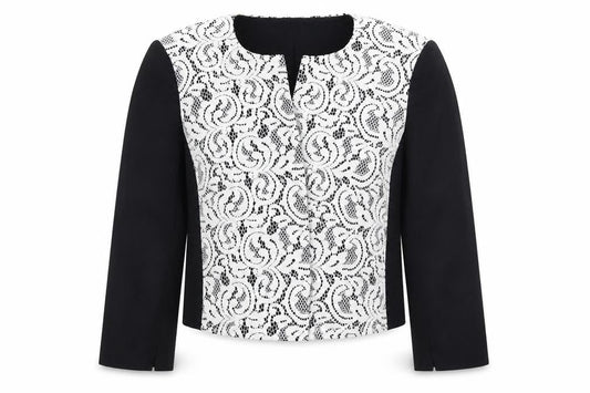 Planet Womens Black   Jacket Blazer Size 8  - Lace detail office work jacket