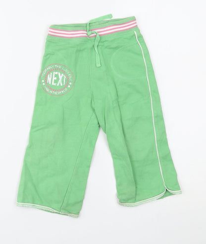 Additional front view of Next Baby Green Jogger Trousers, size 18-24, Months