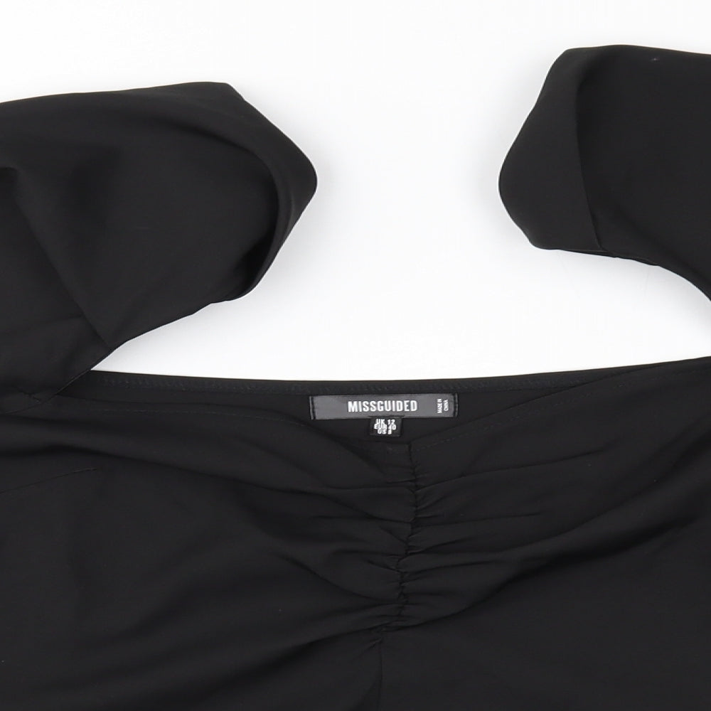 Missguided Womens Black   Basic Blouse Size 12