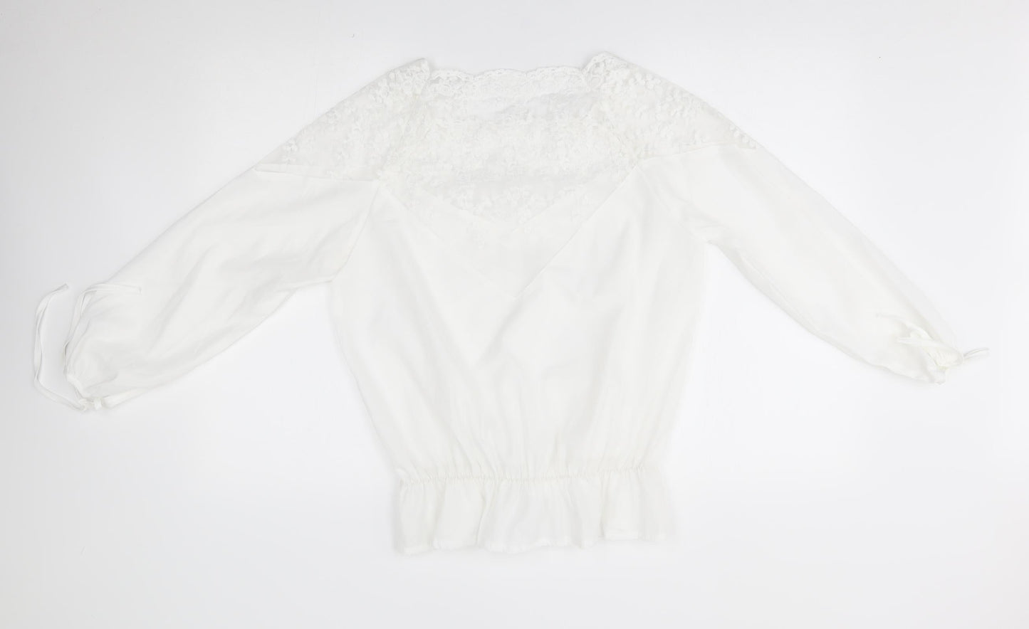 Preworn Womens White   Basic Blouse Size 2XL