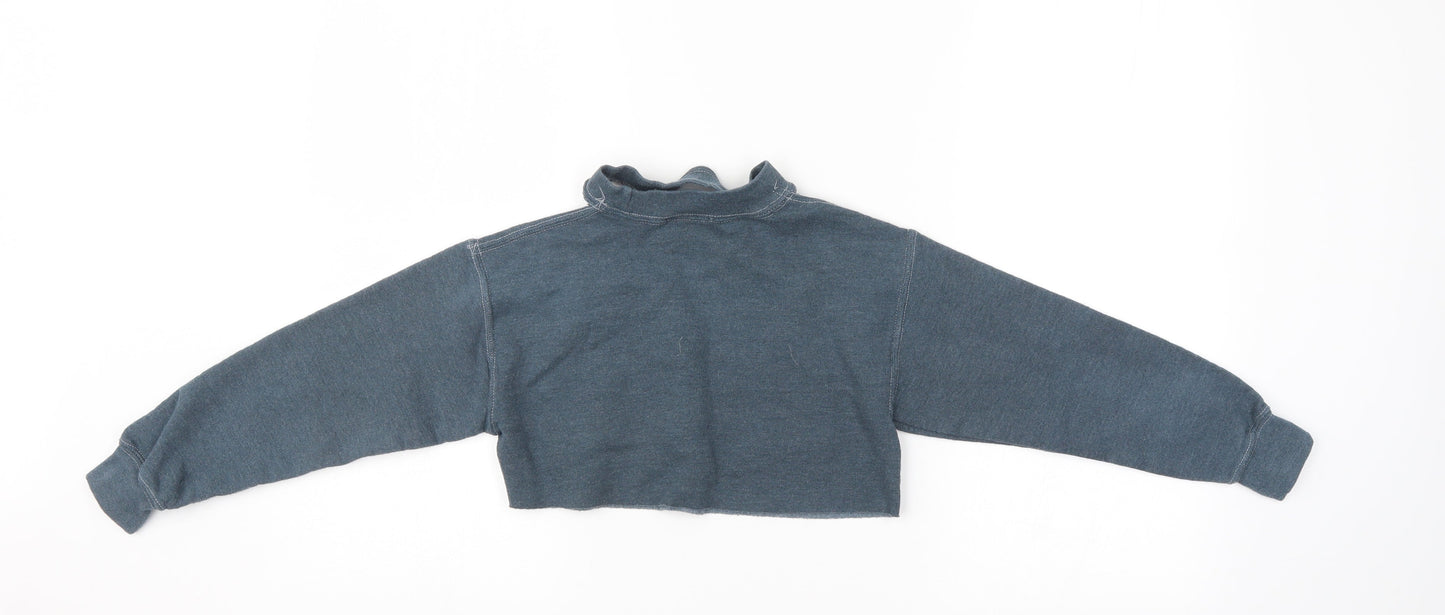 Ratchet Womens Blue   Pullover Sweatshirt Size S  - crop top