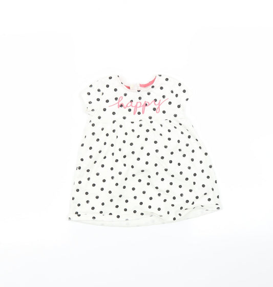 F&F Baby Multicoloured Polka Dot  Basic T-Shirt Size 12-18 Months