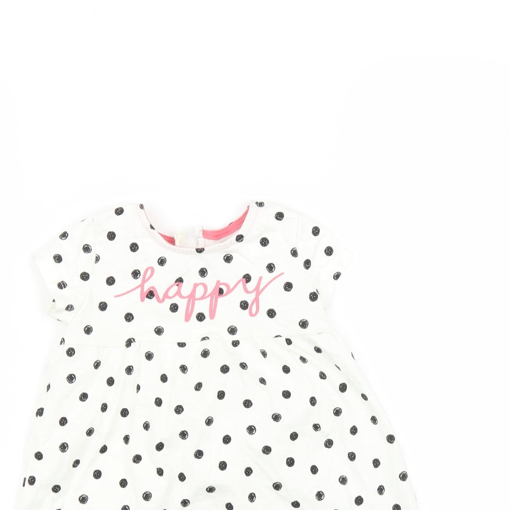 F&F Baby Multicoloured Polka Dot  Basic T-Shirt Size 12-18 Months