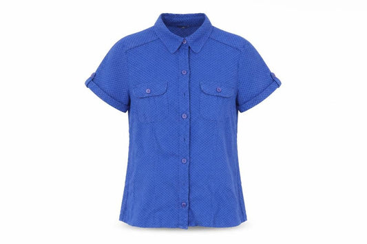 H&M Womens Blue Polka Dot  Basic Button-Up Size 6