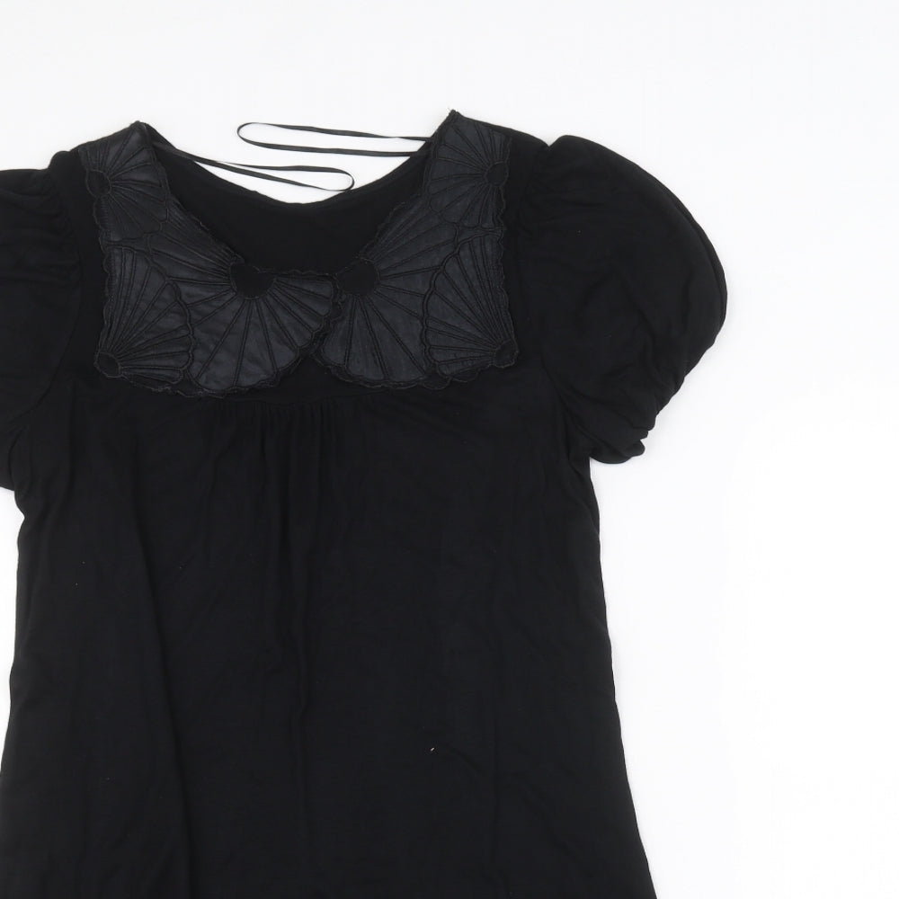 Preworn Womens Black   Basic T-Shirt Size 10