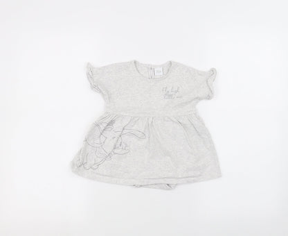 Front view of Disney Baby Grey A-Line, size 9-12, Months