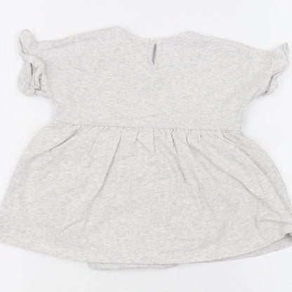 Brand and care label for Disney Baby Grey A-Line, size 9-12, Months