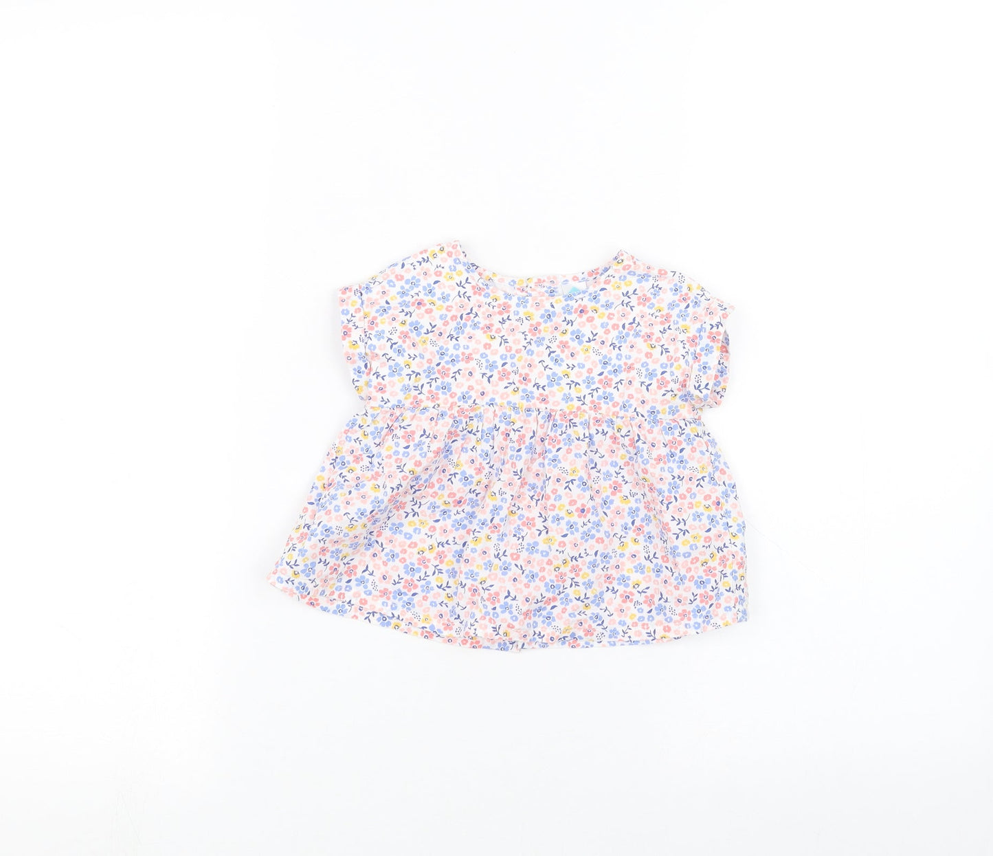 TEX Baby White Floral  Basic T-Shirt Size 9-12 Months